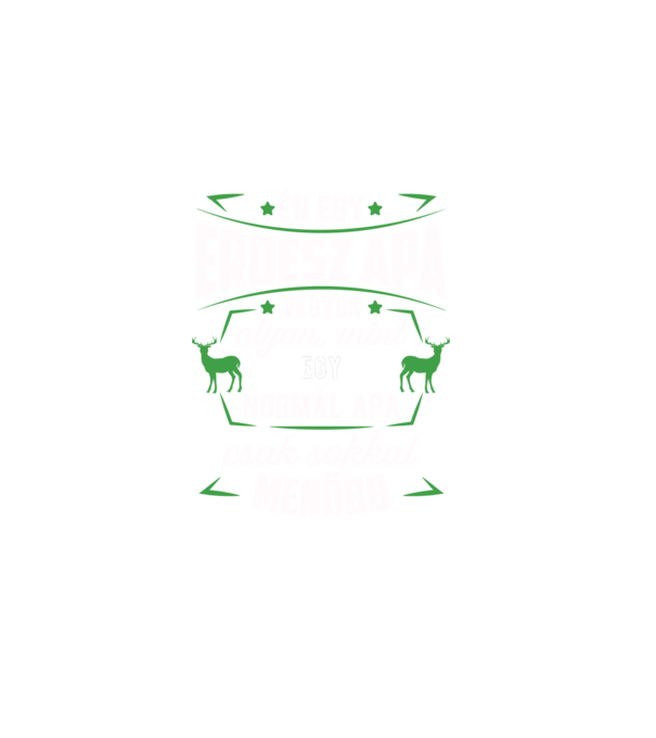 Menő Erdész apa minta sötétkék pólón