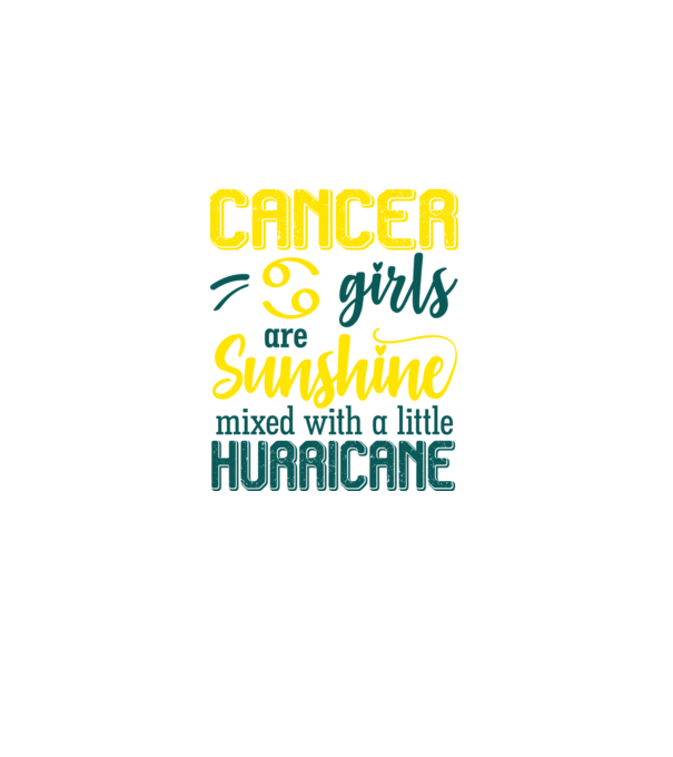 Sunshine with Hurricane CANCER minta fekete pólón