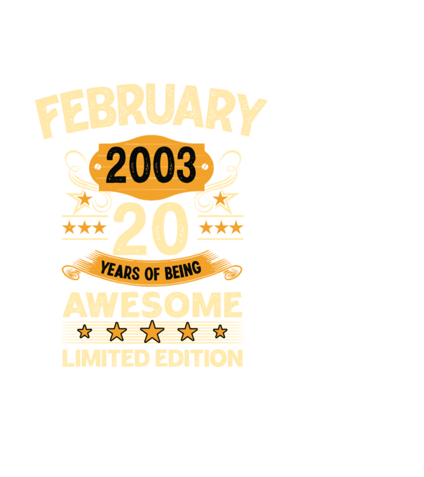 February 2003 20 years of being limited edition minta fekete pólón