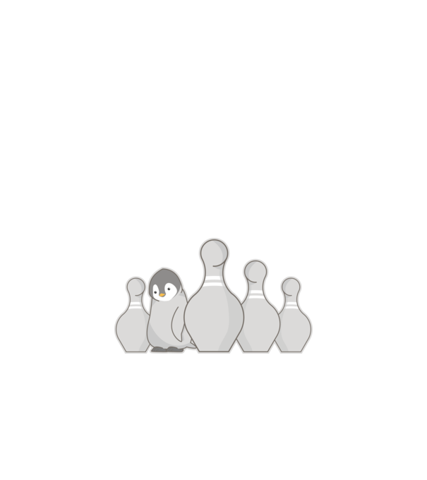 Bowling pingvin minta fehér pólón