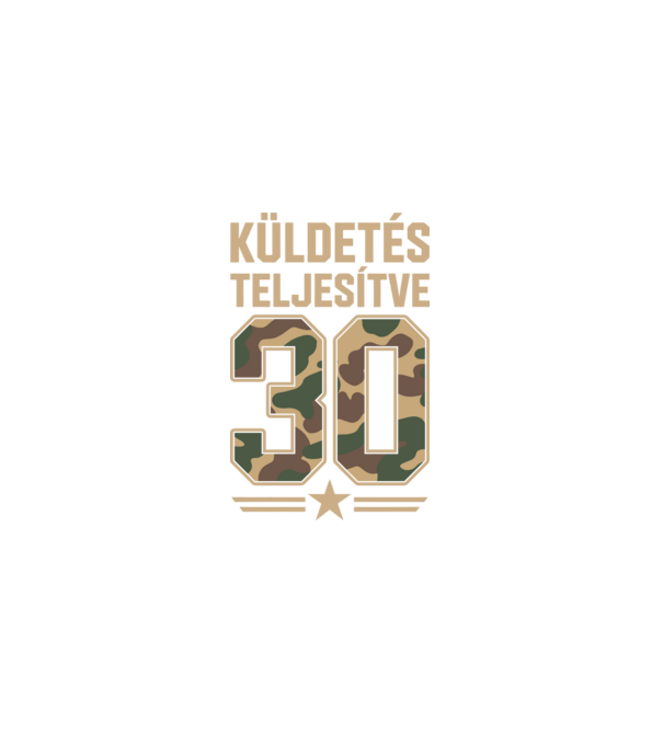 Küldetés teljesítve 30 minta fekete pólón
