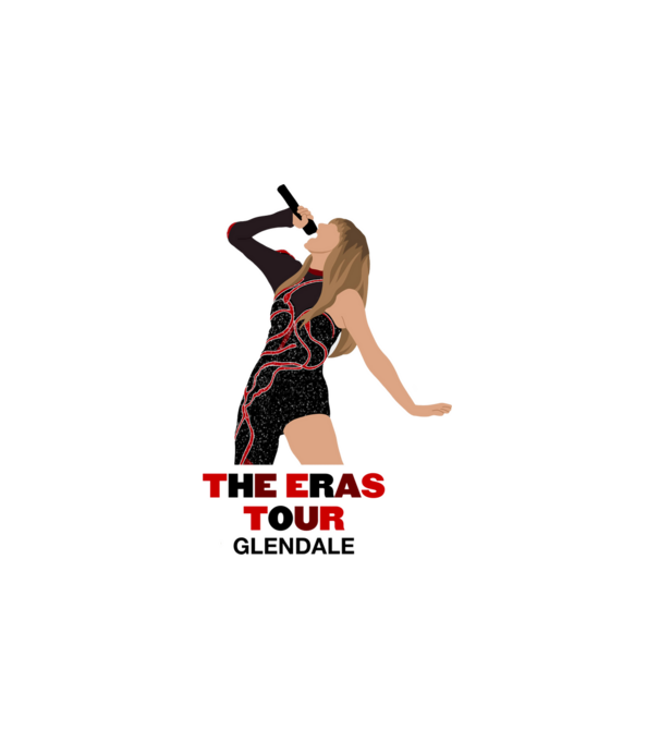 Taylor Swift The Eras Tour Glendale minta fehér pólón
