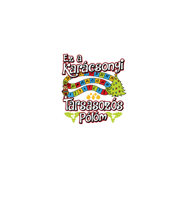 Ez a karácsonyi tárasasozós pólóm minta fekete pólón