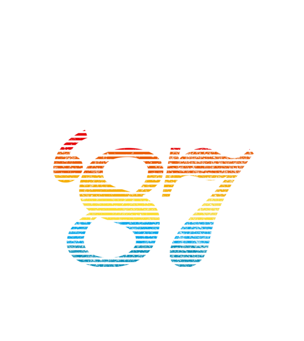 Retro szülinap 1987 minta fekete pólón
