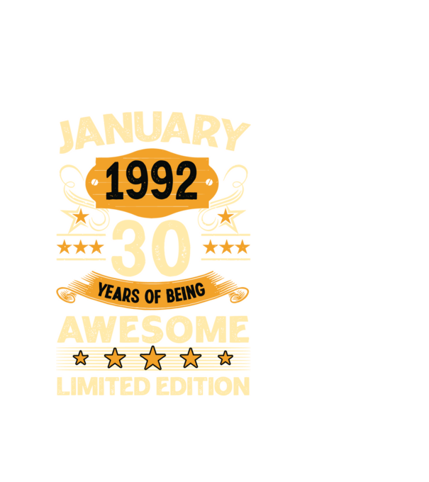 30 years of being limited edition_january minta fehér pólón