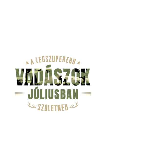 Legszuperebb vadászok júliusban születnek minta fekete pólón