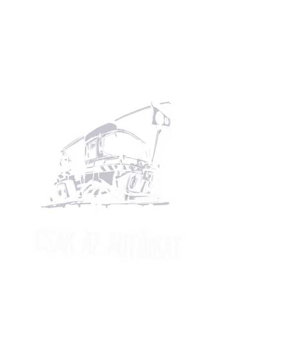 Hülyék és az autóik minta fekete pólón