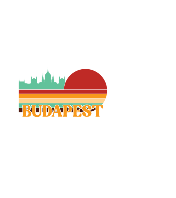 Budapest minta fehér pólón