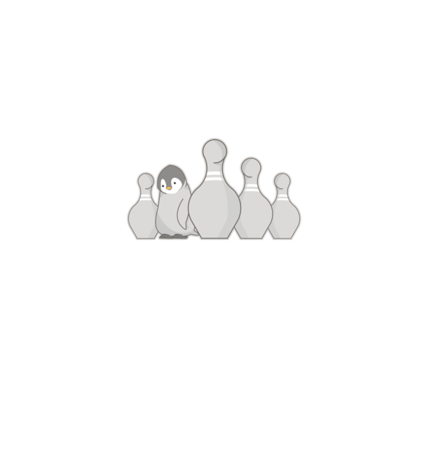 Bowling pingvin minta szürke pólón