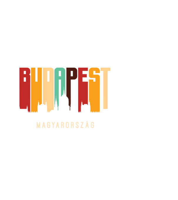 Budapest város sziluett minta fekete pólón