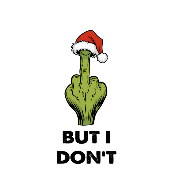 Szeretem a karácsonyi páros pólókat, de én nem Grinch Fehér pólóra angol minta fehér pólón