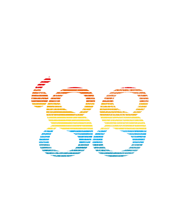 Retro szülinap 1988 minta fehér pólón