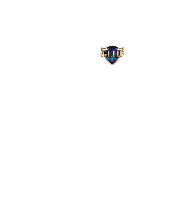 GLHF címer minta fekete pólón