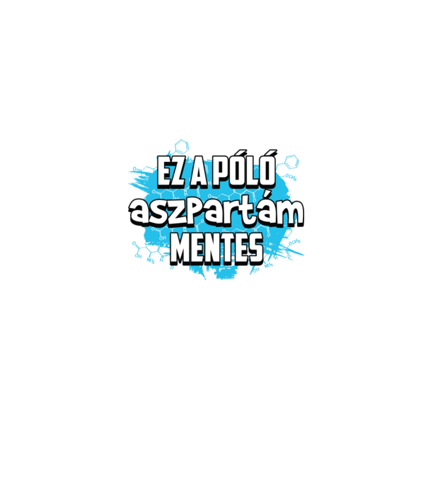 Aszpartám mentes kék minta farmerkék pólón