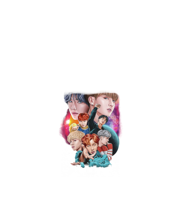 Bts poszter minta fekete pólón