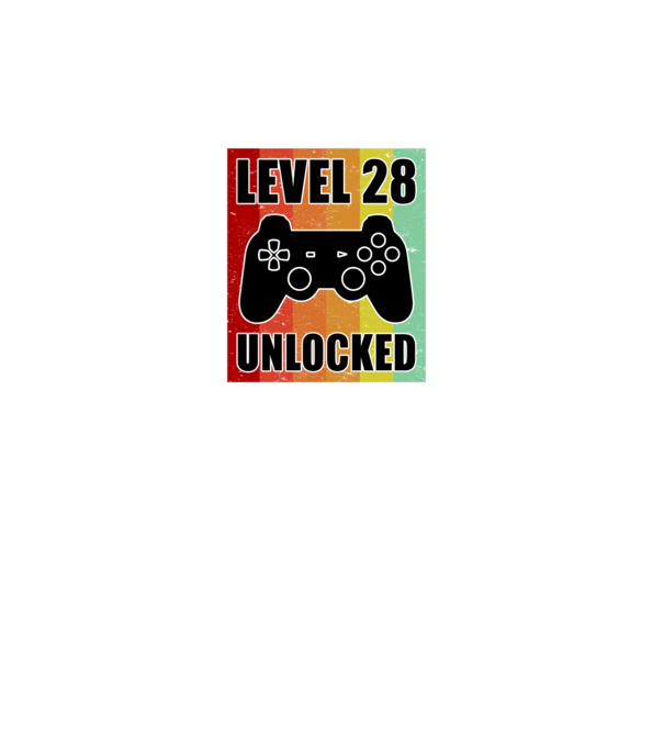 level 28 unlocked retro gamer minta türkiz pólón