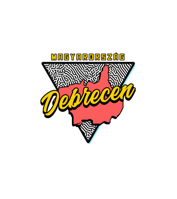 Retro Debrecen minta fehér pólón