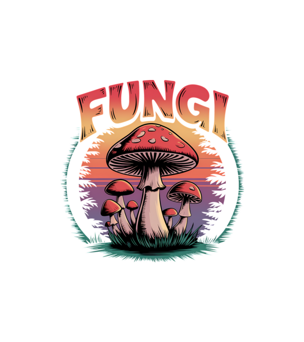 Fungi retro minta homokszín pólón