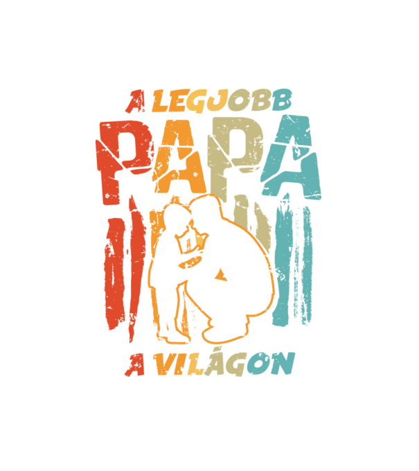 Legjobb PAPA retro minta fehér pólón
