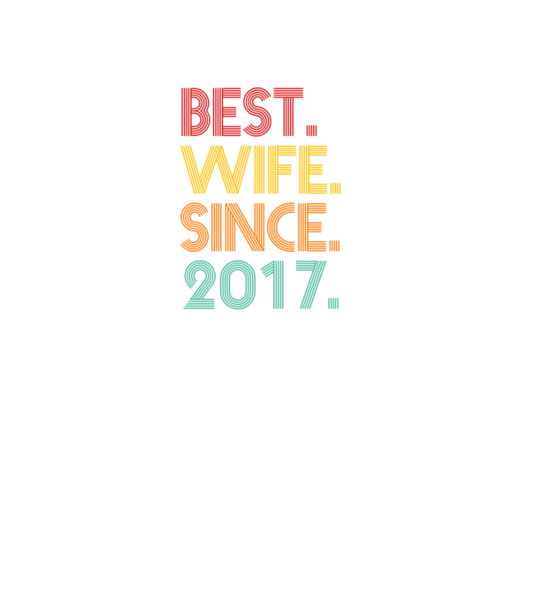 best wife since 2017 retro minta fekete pólón