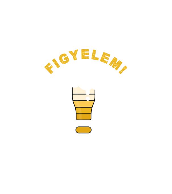 Figyelem! Apa viccek betöltése minta fehér pólón