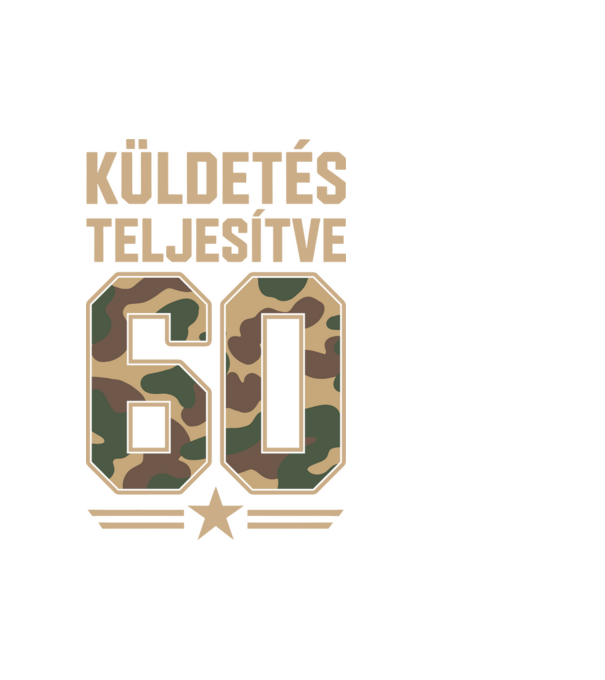 Küldetés teljesítve 60 minta fehér pólón