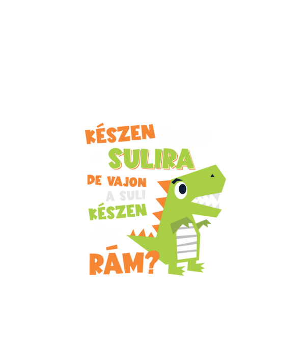 Készen állok a sulira! minta fekete pólón