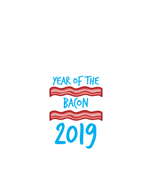 Year of the bacon minta fekete pólón