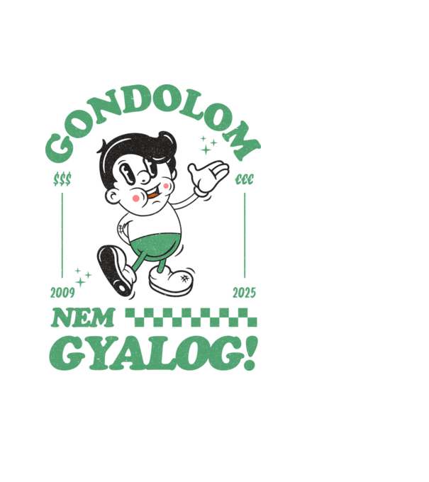Gondolom nem gyalog 02 minta fekete pólón