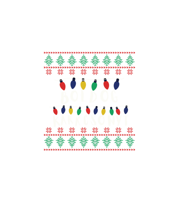 Stranger Things Boldog Karácsonyt minta fehér pólón