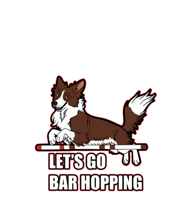 BarHopping minta fehér pólón