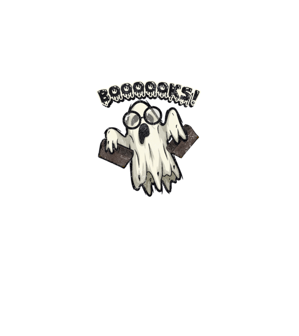 Spooky booookworm minta fekete pólón