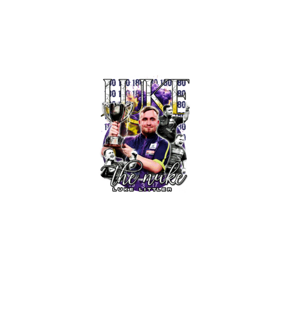 Luke the nuke Littler minta fekete pólón