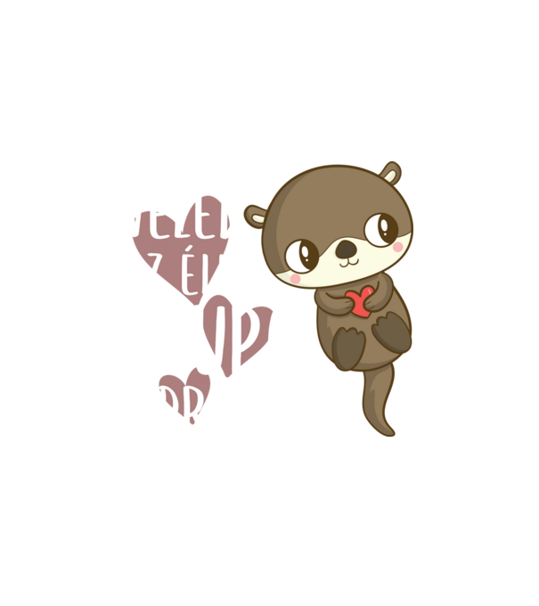 Vidrák_fiú vidra fehér szöveg minta fehér pólón