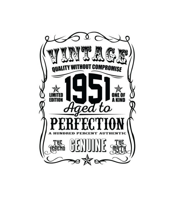 Vintage perfection blck 1951 minta fehér pólón