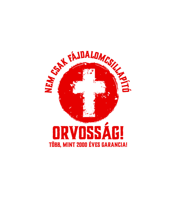 Isten az orvosság minta fehér pólón