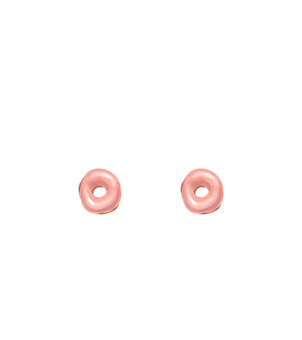 Donut titties minta fehér pólón