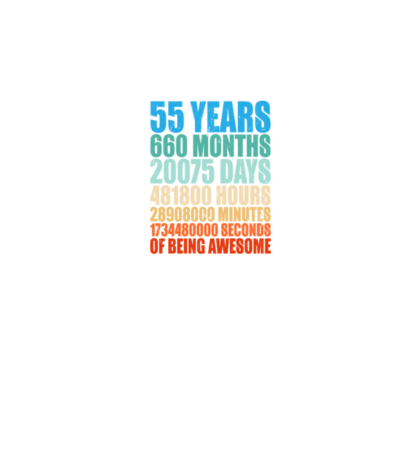 55 years of being awesome minta sötétkék pólón