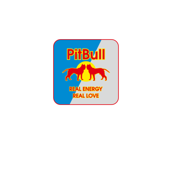 pitbull minta fehér pólón