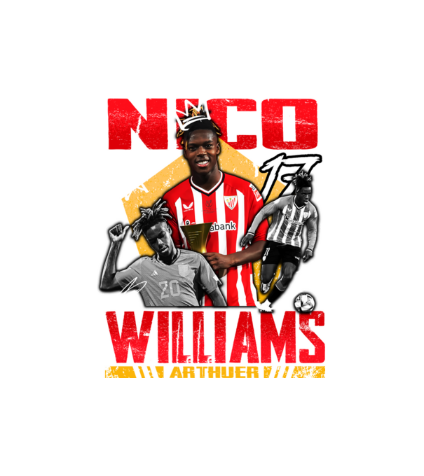 Nico Williams tribute minta fehér pólón