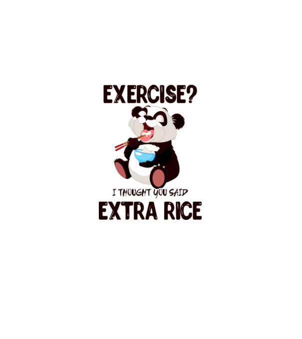 Exercise panda  minta fehér pólón