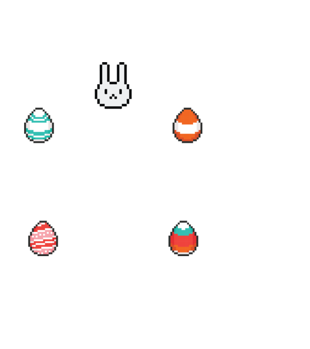 Virtuális húsvét  minta fekete pólón