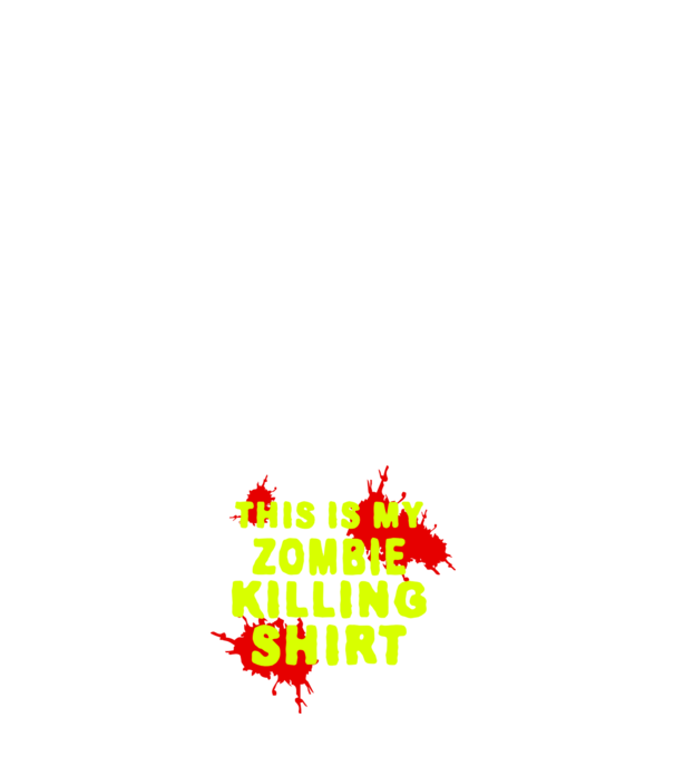 zombie killing shirt_4240 minta fehér pólón