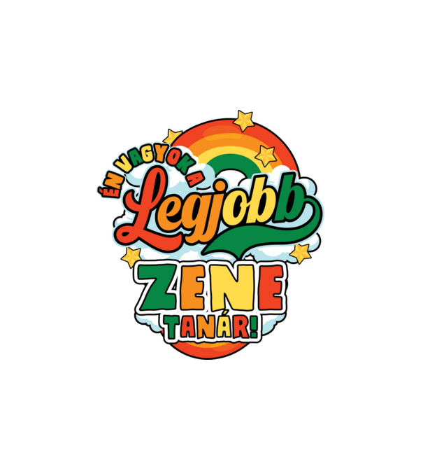 Legjobb zene tanár minta fehér pólón