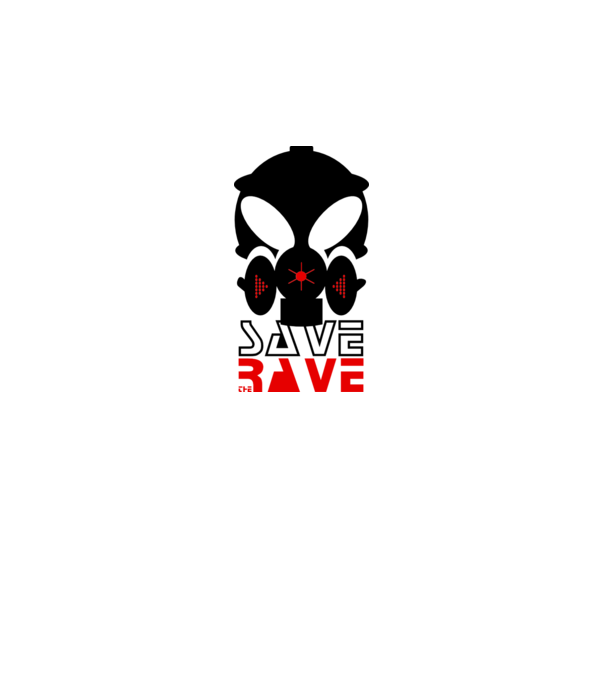 Save The Rave minta fehér pólón