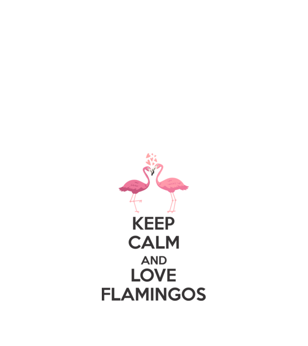KEEP CALM and love flamingos dark minta fehér pólón