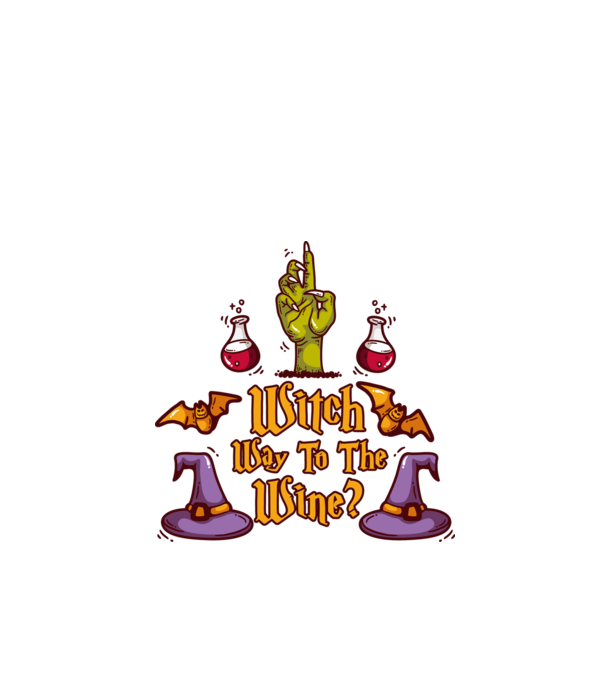 Witch way to the wine minta almazöld pólón