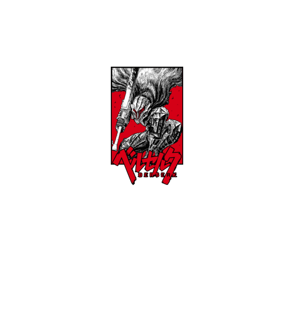 Berserk Guts minta fekete pólón