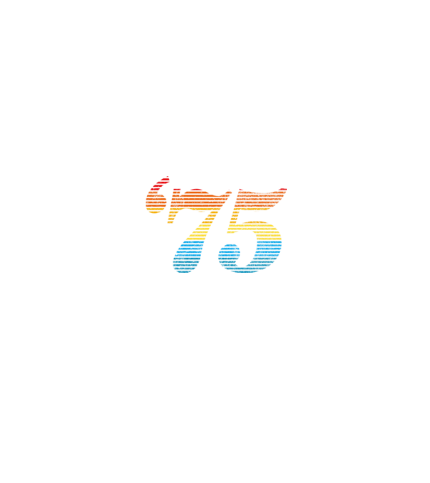 Retro születésnap 1975 minta fekete pólón