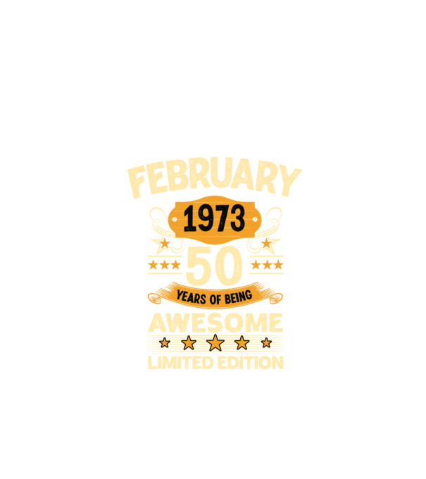 February 1973 50 years of being limited edition minta fekete pólón
